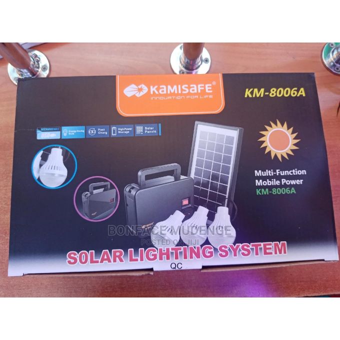 Kamisafe Solar Lighting System_Solar Panel, LED Lights And Phone Charging Kit