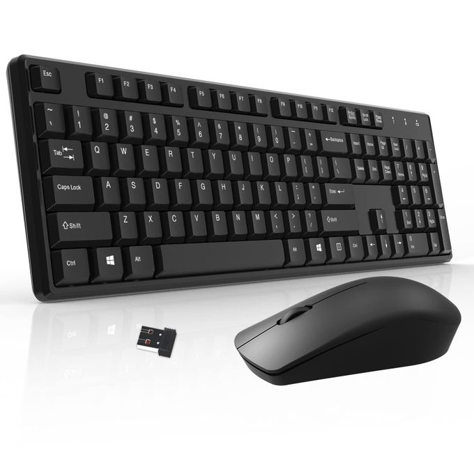 Wireless 2.4GHZ Keyboard & Mouse Combo For Business Office PC And Laptop