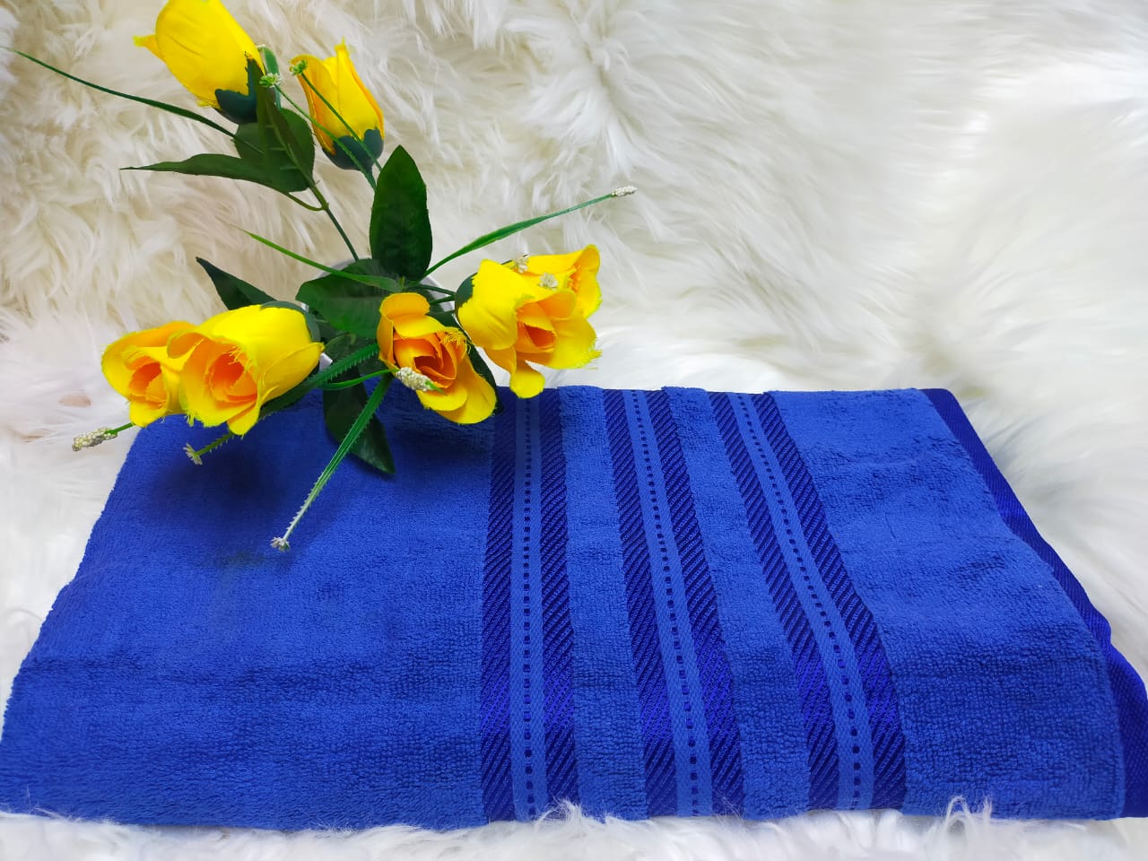 White Cotton soft Bathing towels -Highly absorbent White 75x150cm