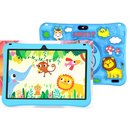 Modio M25 Kids tablet Pc, Android 8GB RAM 512GB ROM Virtual storage10.1 Inches Sim card support, WIFI, Dual camera with free gifts - Blue