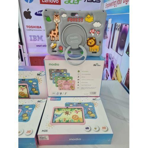 Modio M25 Kids tablet Pc, Android 8GB RAM 512GB ROM Virtual storage10.1 Inches Sim card support, WIFI, Dual camera with free gifts - Gray