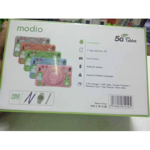Modio KIDS STUDY TABLETS 256GB/6GB 5G 4000MAH WITH SIMCARD SLOT SILICONE COVER,TOUCH PEN