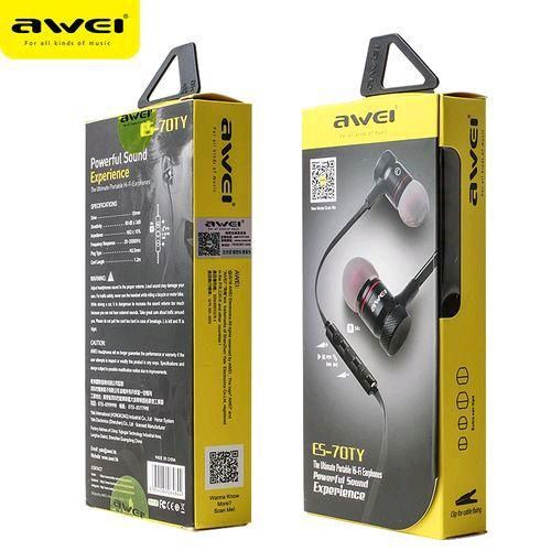 Awei In ear 70ty wired earphones with jack heavy bass