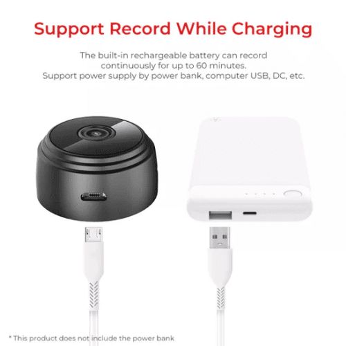 A9 MINI SECRET SPY WIFI HIDDEN CCTV CAMERA + KEYCHAIN SPRAY