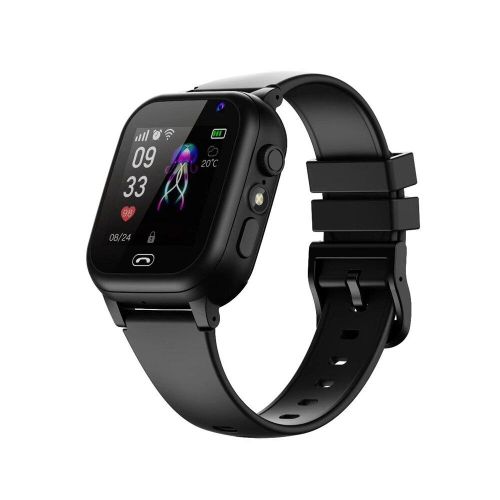 Children Smartwatch Boys Girls Camera Gps Answer Call Electronic Life Waterproof Smart Watches Support 2g Montre Enfant (Smart2023 C005 - Black)