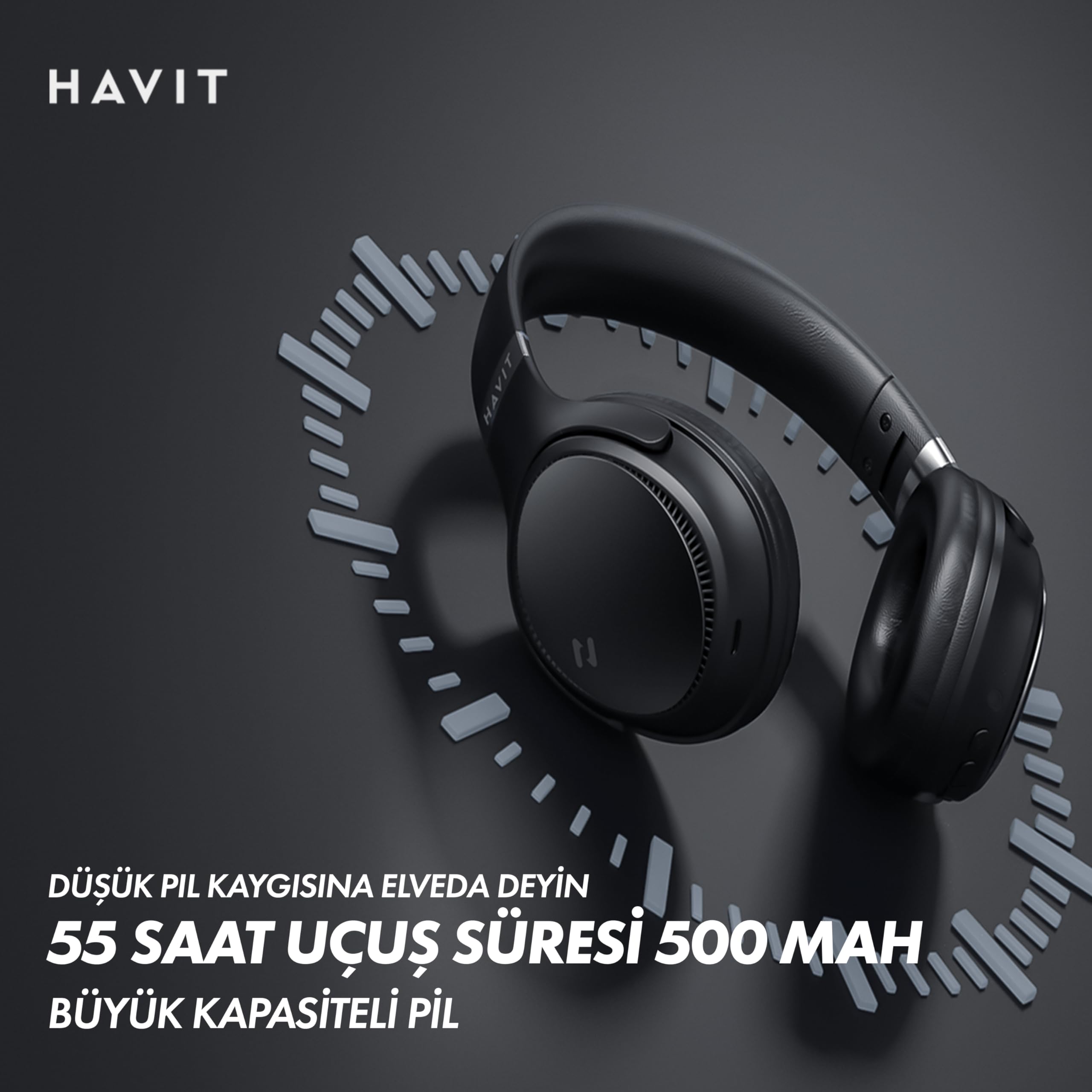 Havit H630BT PRO Foldable Powerful Bass Over-Ear Noise Cancellation Wireless Headsets