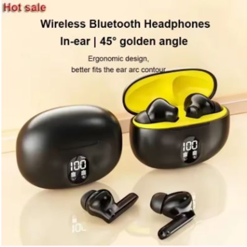 Wireless Headphones LED Power Earphones Digital Display Bluetooth 5.3 ENC Earbuds Earpods