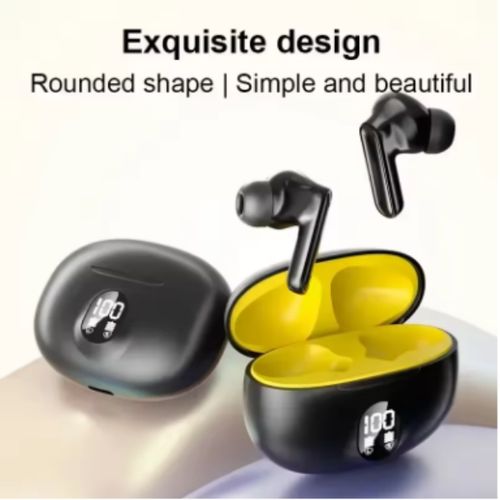 Wireless Headphones LED Power Earphones Digital Display Bluetooth 5.3 ENC Earbuds Earpods