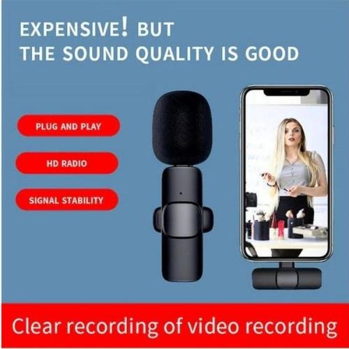 Sokany 3 In 1 Mini Double Microphone,Wireless Lapel Microphone For Iphone Android Camera Plug-Play,Professional Noise Reduction Recording Clip Mic