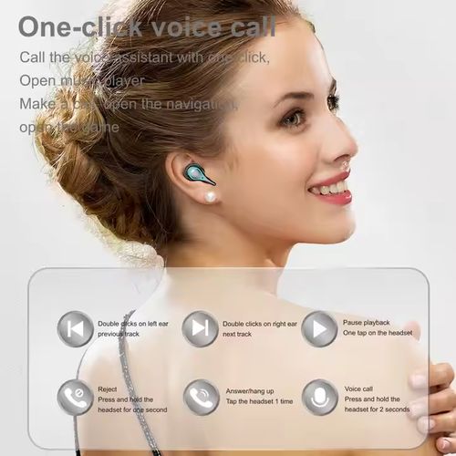 Wireless TWS Earbuds Deep Bass BT 5.2 Touch Control Waterproof Earphone Headphone