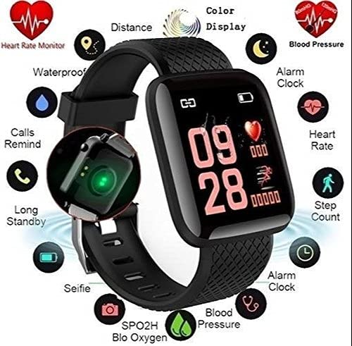 116 Plus smart watch heart rate and blood pressure monitor for men, women and children