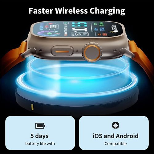 T800 Smart Watch 49mm 2024 New NFC Men Women GPS Track Bluetooth Call BT Music Games Wireless Charging Smartwatch