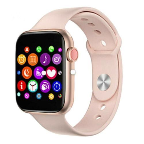 T500 1.54 inch High Defination Color Screen with Heart Rate and Blood Pressure,IP67 Waterproof Smartwatch (Pink/Gold)
