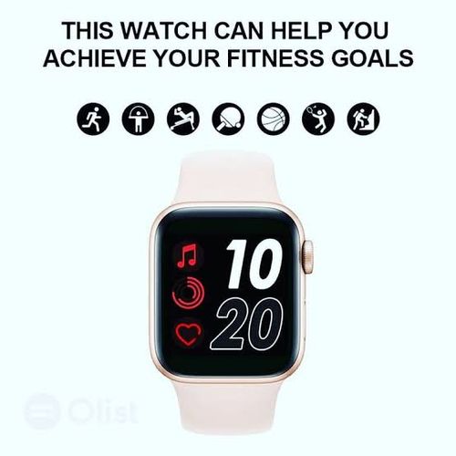 T500 1.54 inch High Defination Color Screen with Heart Rate and Blood Pressure,IP67 Waterproof Smartwatch (Pink/Gold)