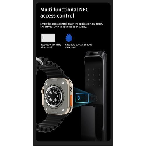 T800 Smart Watch 49mm 2024 New NFC Men Women GPS Track Bluetooth Call BT Music Games Wireless Charging Smartwatch