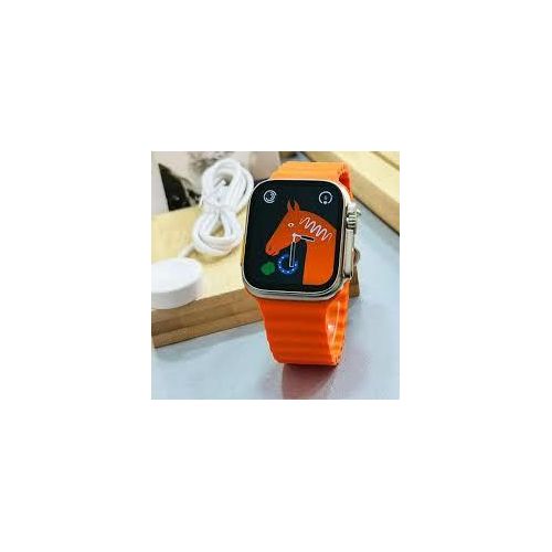 Ultra T800 8 Series Big 1.9inch Display Smart Watch with Bluetooth Calling, Voice Assistant &123 Sports Modes, 8 Unique UI Interactions, SpO2, 24/7 Heart Rate Tracking (Orange)