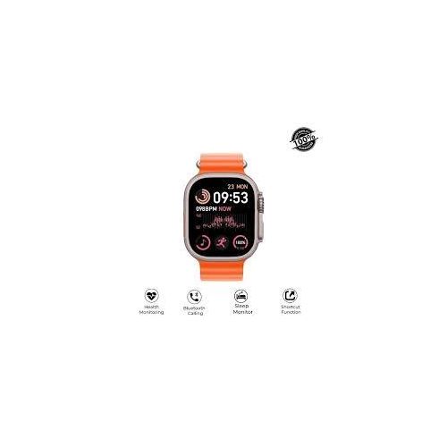 Ultra T800 8 Series Big 1.9inch Display Smart Watch with Bluetooth Calling, Voice Assistant &123 Sports Modes, 8 Unique UI Interactions, SpO2, 24/7 Heart Rate Tracking (Orange)