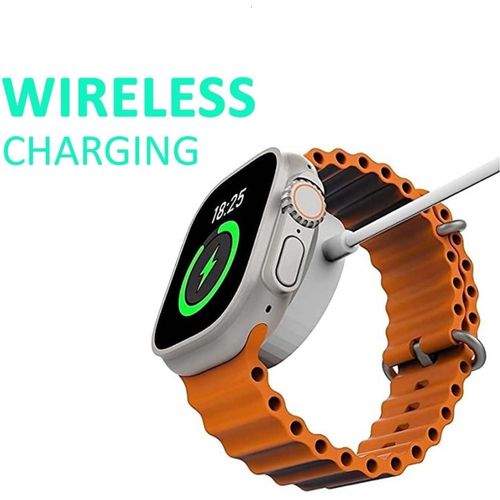 Ultra T800 8 Series Big 1.9inch Display Smart Watch with Bluetooth Calling, Voice Assistant &123 Sports Modes, 8 Unique UI Interactions, SpO2, 24/7 Heart Rate Tracking (Orange)