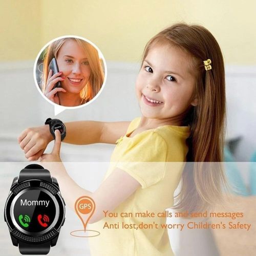 V8 Smartwatch Touch Screen With Audio Control/SIM Card Slot - Black