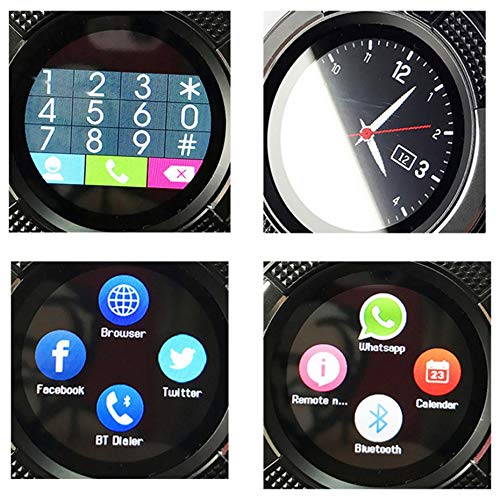 V8 Smartwatch Touch Screen With Audio Control/SIM Card Slot - Black