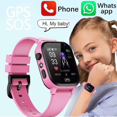 Children Smartwatch Boys Girls Camera Gps Answer Call Electronic Life Waterproof Smart Watches Support 2g Montre Enfant (Smart2023 C005 - Pink)