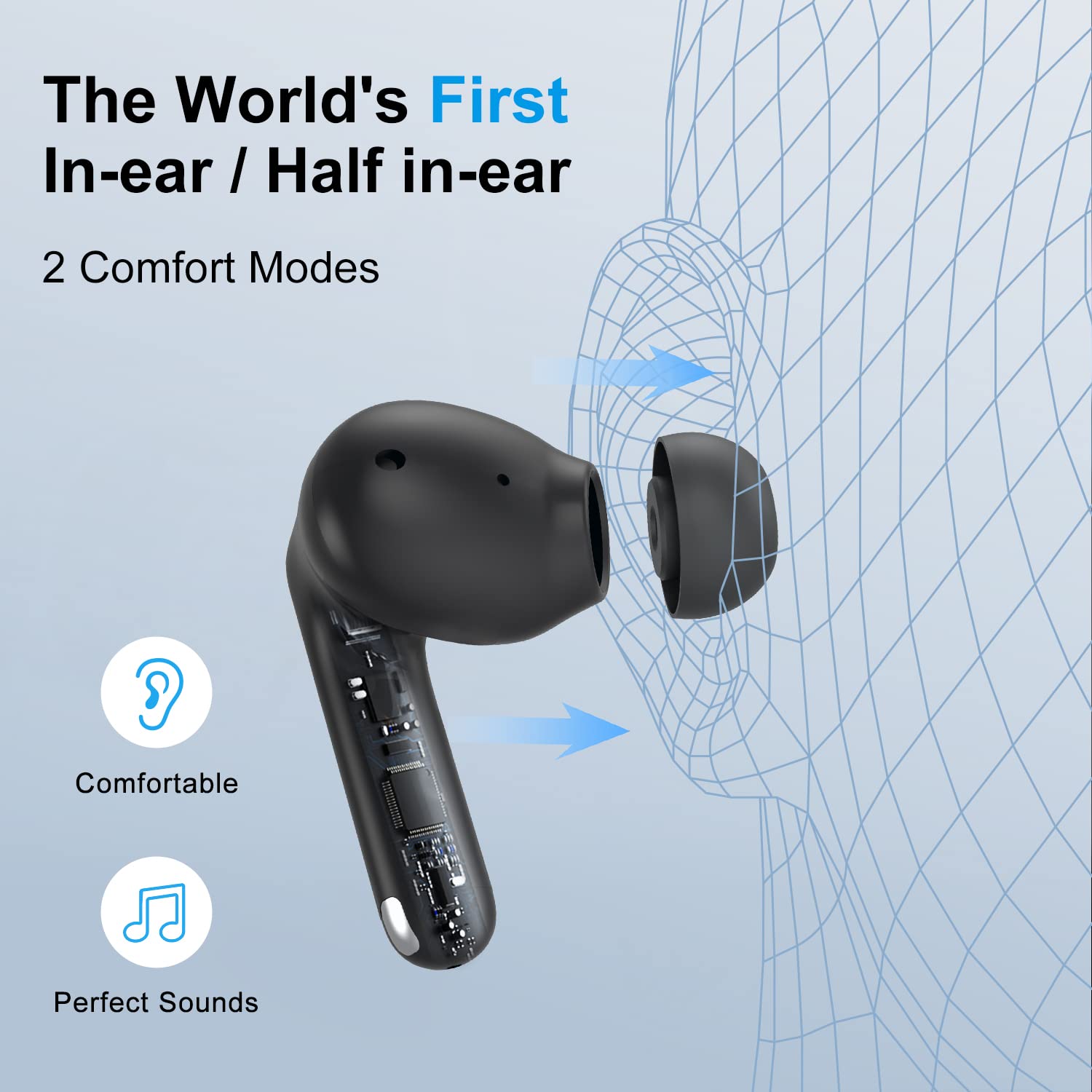 Tecno Sonic 1 ENC Noise Cancellation,Imersive Sound,50Hr Playtime With Audpub App,Wireless Earbuds