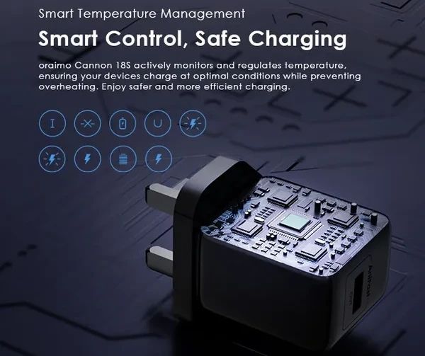 Oraimo Cannon 18S (OCW-5184U) 18W Wall Charger Kit