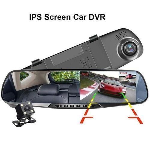 Car Video Recorder Full HD 1080P Car Video Camera Dual Lens for Vehicles Front & Rearview Mirror Car DVR Dash Cam Reverse Parking System Rear Cam LED Night Vision & Waterproof