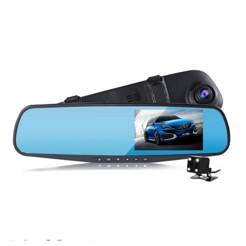 Car Video Recorder Full HD 1080P Car Video Camera Dual Lens for Vehicles Front & Rearview Mirror Car DVR Dash Cam Reverse Parking System Rear Cam LED Night Vision & Waterproof