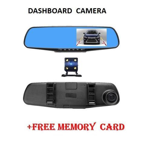 Dashboard Camera 4.3 Inch Car DVR Mirror Car Plus Free Memory Card