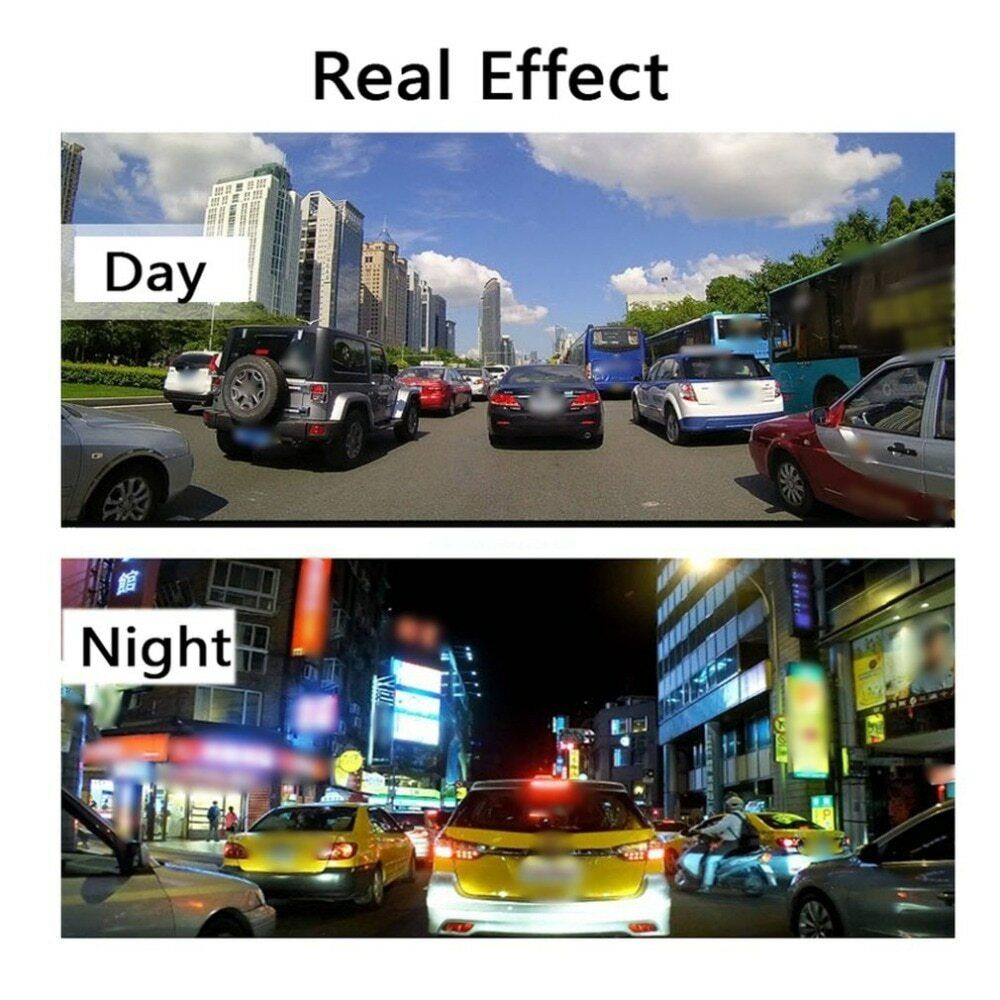 Car Video Recorder Full HD 1080P Car Video Camera Dual Lens for Vehicles Front & Rearview Mirror Car DVR Dash Cam Reverse Parking System Rear Cam LED Night Vision & Waterproof