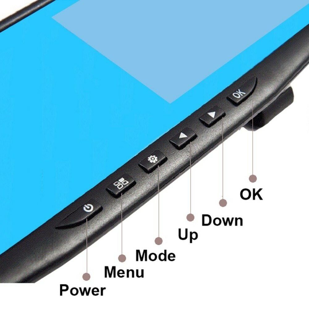 Car Video Recorder Full HD 1080P Car Video Camera Dual Lens for Vehicles Front & Rearview Mirror Car DVR Dash Cam Reverse Parking System Rear Cam LED Night Vision & Waterproof