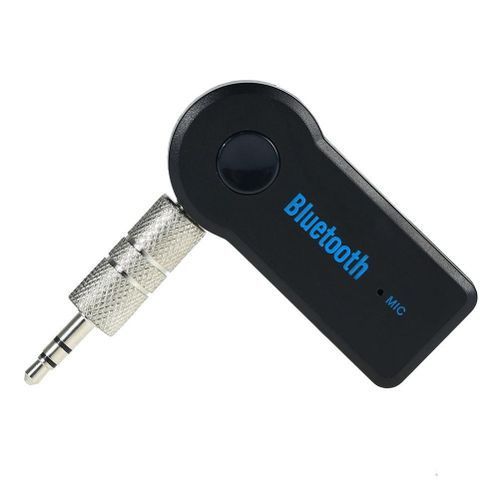 Wireless Bluetooth Receiver 3.5mm AUX Audio Stereo Music Car Streaming Adapter Sound System Hands Free Calling Built-in Microphone for iPhone Samsung - Black