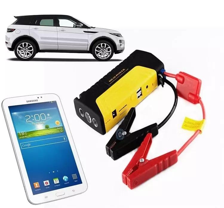 AR Mall Jump Starter Power Bank 50800mAh Tire Inflator Jump Power Booster Battery Savior 12V Multi-Function Jump Starter Booster Emergency Booster Car Charger Jump Start with Air Compressor