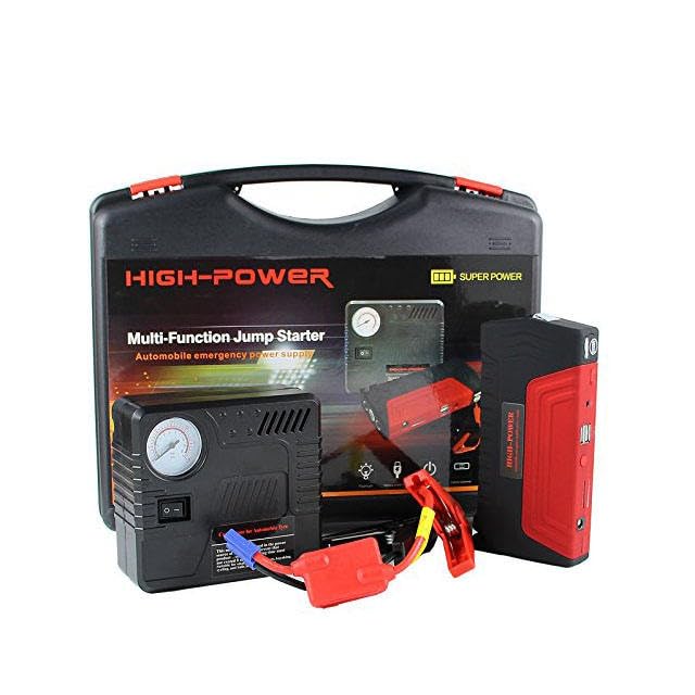 AR Mall Jump Starter Power Bank 50800mAh Tire Inflator Jump Power Booster Battery Savior 12V Multi-Function Jump Starter Booster Emergency Booster Car Charger Jump Start with Air Compressor