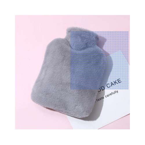 2L Hot Water Bottle with Cover imitation rabbit hair,Hot Water Bag for Bed Warm Neck Shoulder Pain Hand Feet Warmer Menstrual Cramps Hot Compress