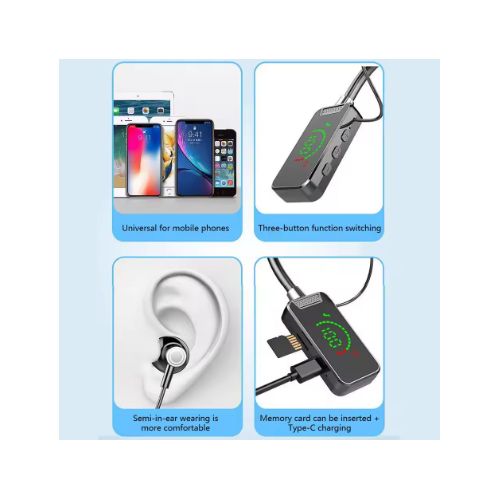 Neck-Hanging Bluetooth 5.4 Wireless Headset Inset TF Card Can Be MP3 Wireless Headphones