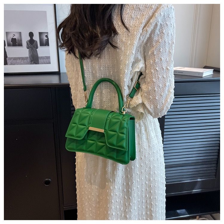 Women's BagsSenior texture new all-in-one bag Popular female bag diamond check handbag Fashion simple Korean version of small square bag solid color leisure foreign style single shoulder crossbody bag