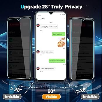 Samsung Galaxy A15 Tempered Privacy Full Cover Anti Fingerprint Screen Protector.