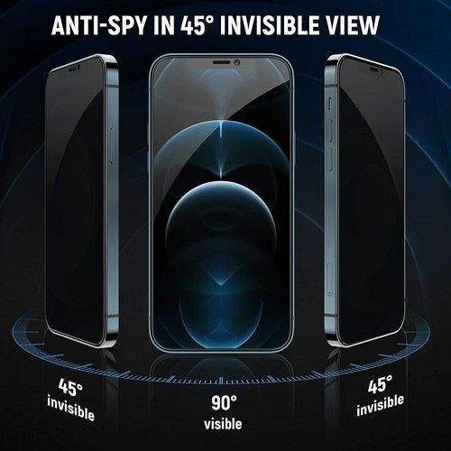 iPhone 12 Pro Max Privacy Anti Peep Tempered Screen Protector.
