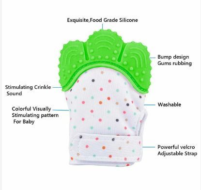 Premium Baby-Safe Silicone Teether Gloves – Gentle, Durable, and Soothing Teething Relief for Babies