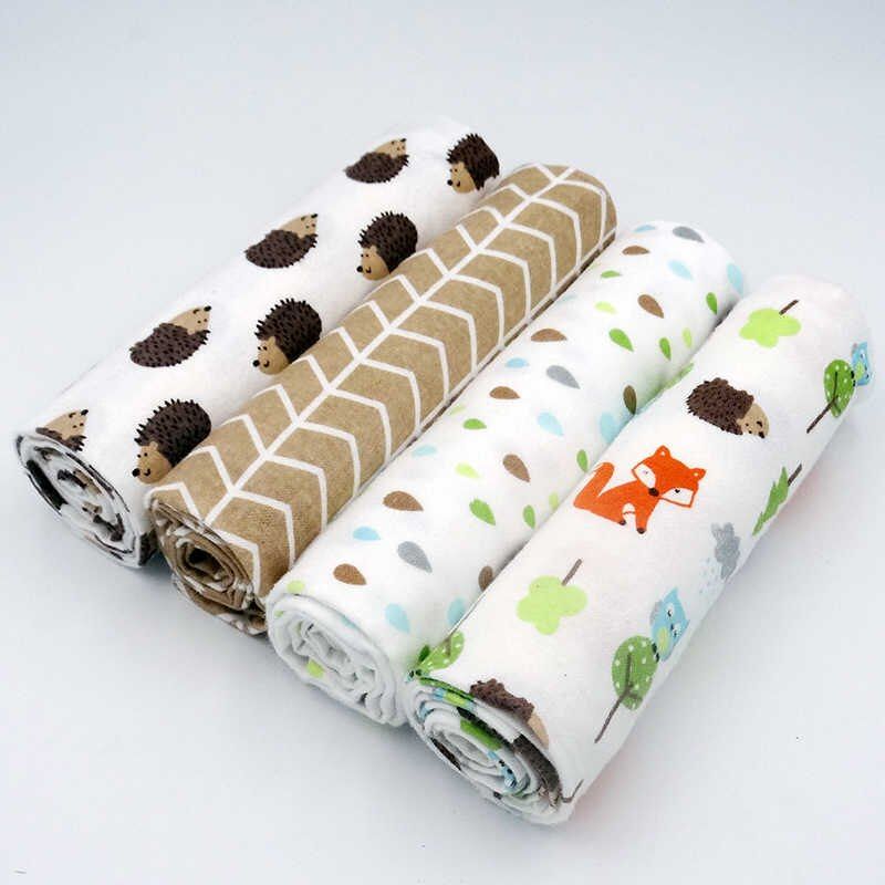 🍼 Quality Fashion Newborn Flannel / Receving Blanket 4 Pcs – Soft, Breathable & Skin-Friendly Baby Receiving Blanket (76 x 76 cm)