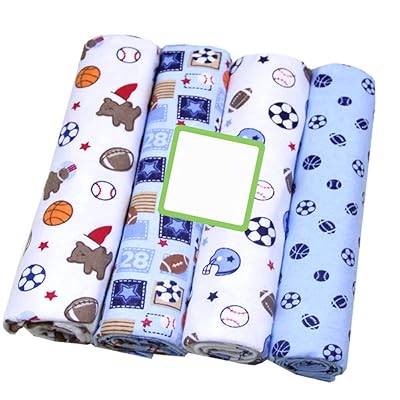 🍼 Quality Fashion Newborn Flannel / Receving Blanket 4 Pcs – Soft, Breathable & Skin-Friendly Baby Receiving Blanket (76 x 76 cm)
