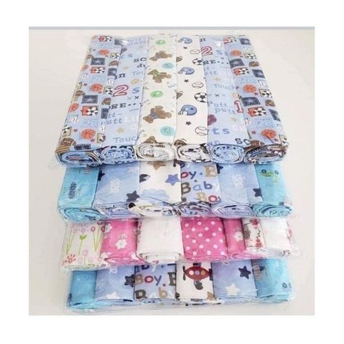 Fashion Newborn 🍼 Flannel / Receving Blanket 6 Pcs – Soft, Breathable & Skin-Friendly Baby Receiving Blanket (76 x 76 cm)
