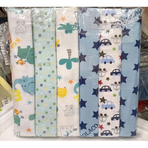 Fashion Newborn 🍼 Flannel / Receving Blanket 6 Pcs – Soft, Breathable & Skin-Friendly Baby Receiving Blanket (76 x 76 cm)