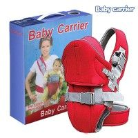 👶 6-in-1 Ergonomic Baby Carrier with Lumbar Support – Red & Blue (For Babies 4 to 18 Months / Supports Up to 14 kg)