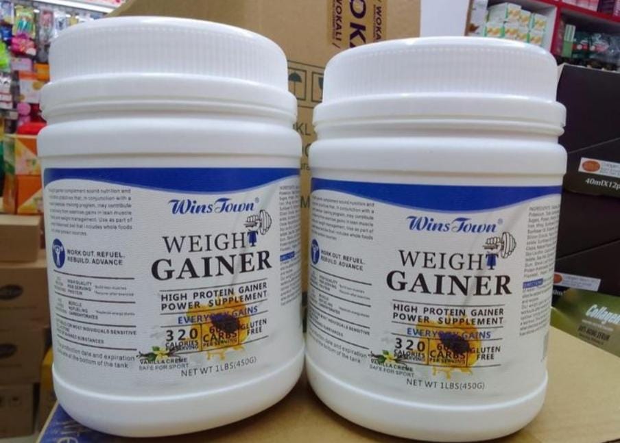 WINSTOWN Weight Gainer Powder (450g Pack, 25g Protein, 60g Carbs) – Dietary Supplement for Muscle Mass, Weight Gain, and Muscle Recovery