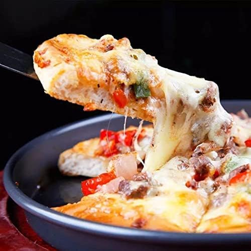 3-Piece Non-Stick Carbon Steel Pizza Pan Set – 24cm, 26cm, 27cm – Smooth Edge, Oven & Dishwasher Safe
