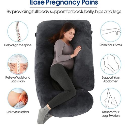 Generic Comfortable U-shaped Pregnancy Pillow -  Support for Back, Legs, Belly, HIPS for Pregnant Women, 57 Inch Pregnancy Pillow A Must Have for Pregnant Women