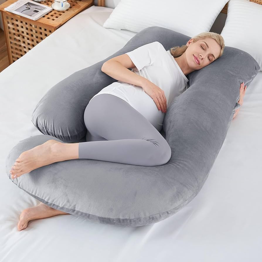 Generic Comfortable U-shaped Pregnancy Pillow -  Support for Back, Legs, Belly, HIPS for Pregnant Women, 57 Inch Pregnancy Pillow A Must Have for Pregnant Women